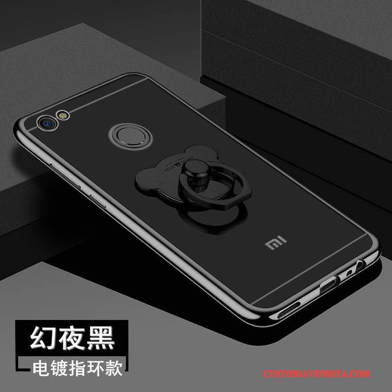 Custodia Redmi Note 5a Silicone Piccola Trasparente, Cover Redmi Note 5a Protezione Rosso Anti-caduta