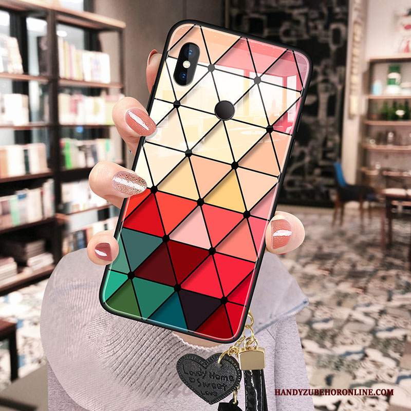 Custodia Redmi Note 6 Pro Protezione Verde Rosso, Cover Redmi Note 6 Pro Telefono Morbido