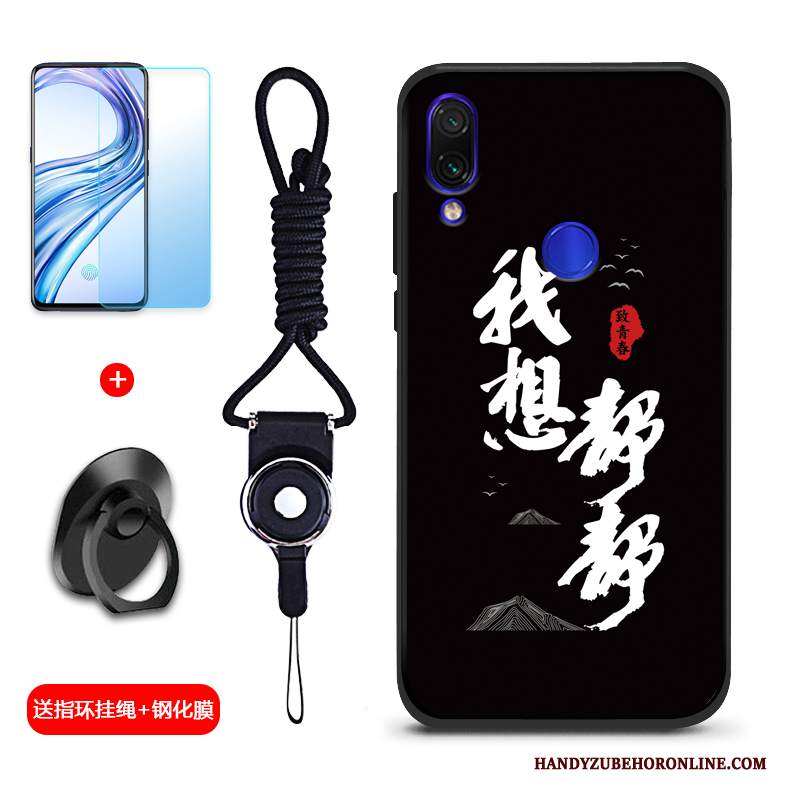 Custodia Redmi Note 7 Creativo Anti-caduta Macchiati, Cover Redmi Note 7 Silicone Piccola Rosso