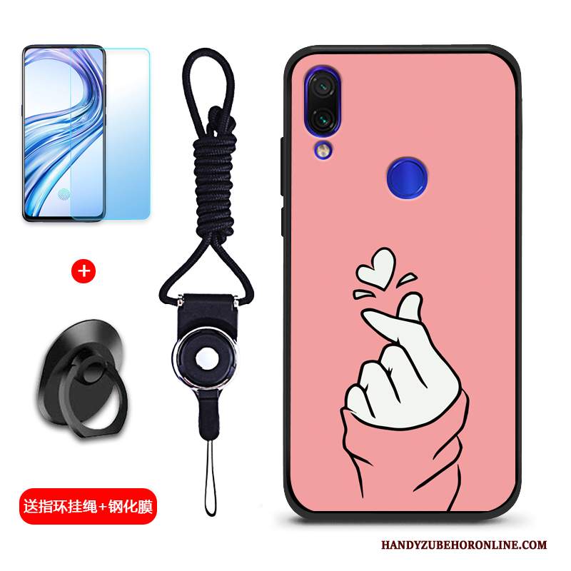 Custodia Redmi Note 7 Creativo Anti-caduta Macchiati, Cover Redmi Note 7 Silicone Piccola Rosso