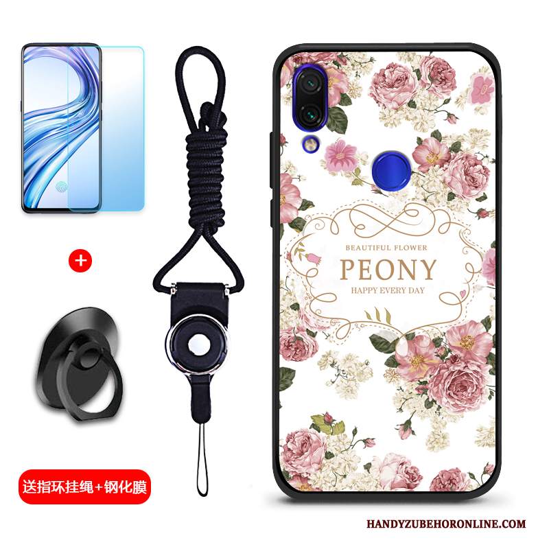 Custodia Redmi Note 7 Creativo Anti-caduta Macchiati, Cover Redmi Note 7 Silicone Piccola Rosso