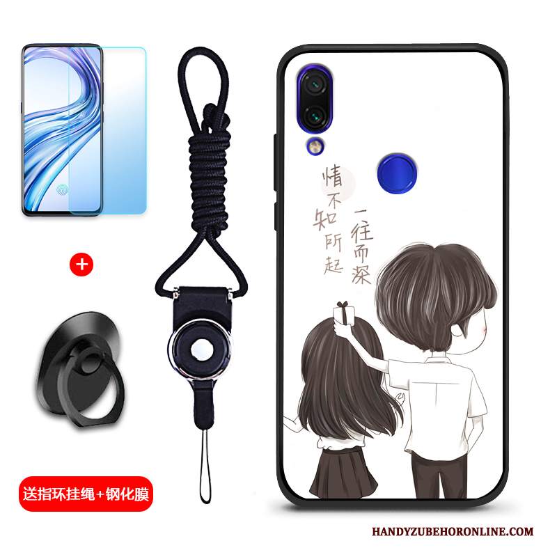 Custodia Redmi Note 7 Creativo Anti-caduta Macchiati, Cover Redmi Note 7 Silicone Piccola Rosso