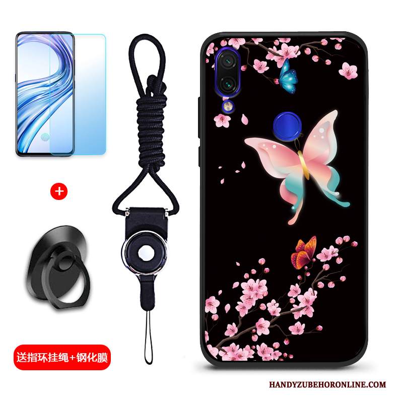 Custodia Redmi Note 7 Creativo Anti-caduta Macchiati, Cover Redmi Note 7 Silicone Piccola Rosso