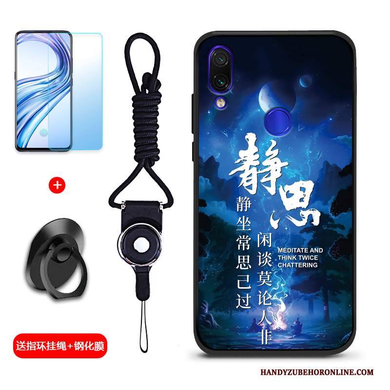Custodia Redmi Note 7 Creativo Anti-caduta Macchiati, Cover Redmi Note 7 Silicone Piccola Rosso