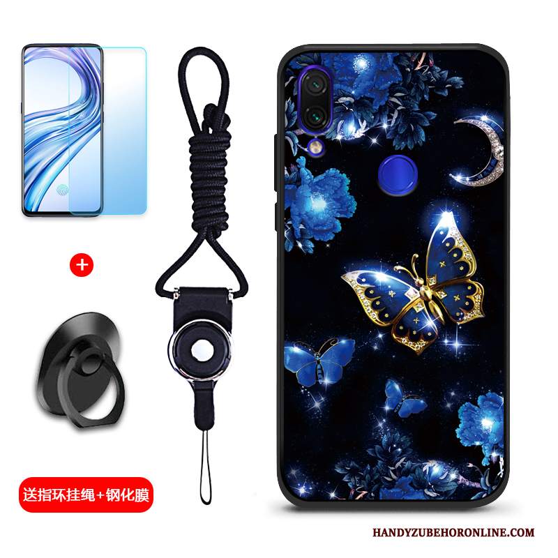 Custodia Redmi Note 7 Creativo Anti-caduta Macchiati, Cover Redmi Note 7 Silicone Piccola Rosso