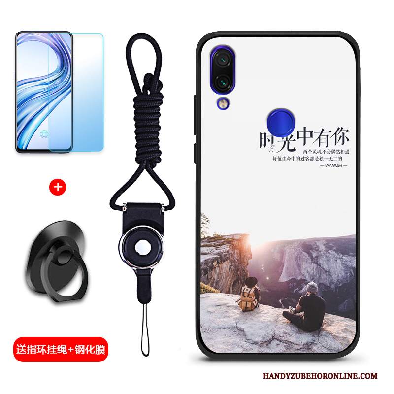 Custodia Redmi Note 7 Creativo Anti-caduta Macchiati, Cover Redmi Note 7 Silicone Piccola Rosso