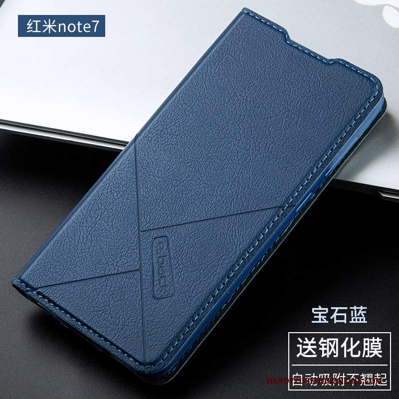 Custodia Redmi Note 7 Folio Rosso Anti-caduta, Cover Redmi Note 7 Pelle Piccola Tutto Incluso