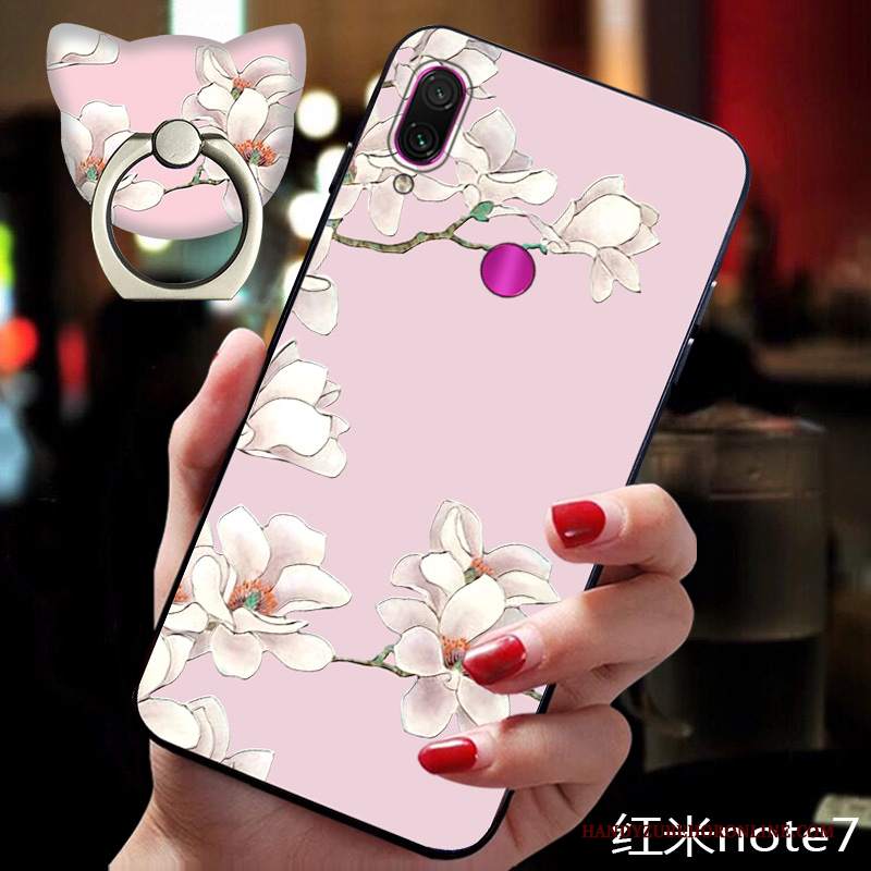 Custodia Redmi Note 7 Vintage Anti-caduta Marchio Di Tendenza, Cover Redmi Note 7 Protezione Ornamenti Appesi Fiori