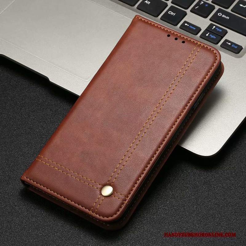 Custodia Redmi Note 8t Pelle Affari Chiaro, Cover Redmi Note 8t Folio Tempra Rosso