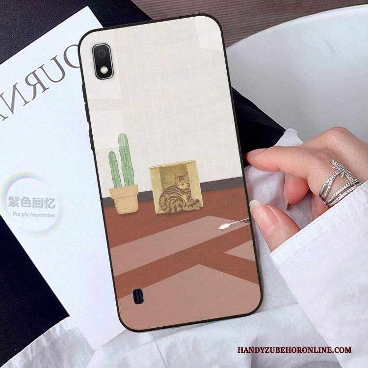Custodia Samsung Galaxy A10 Cartone Animato Vetro Verde, Cover Samsung Galaxy A10 Protezione Bellotelefono