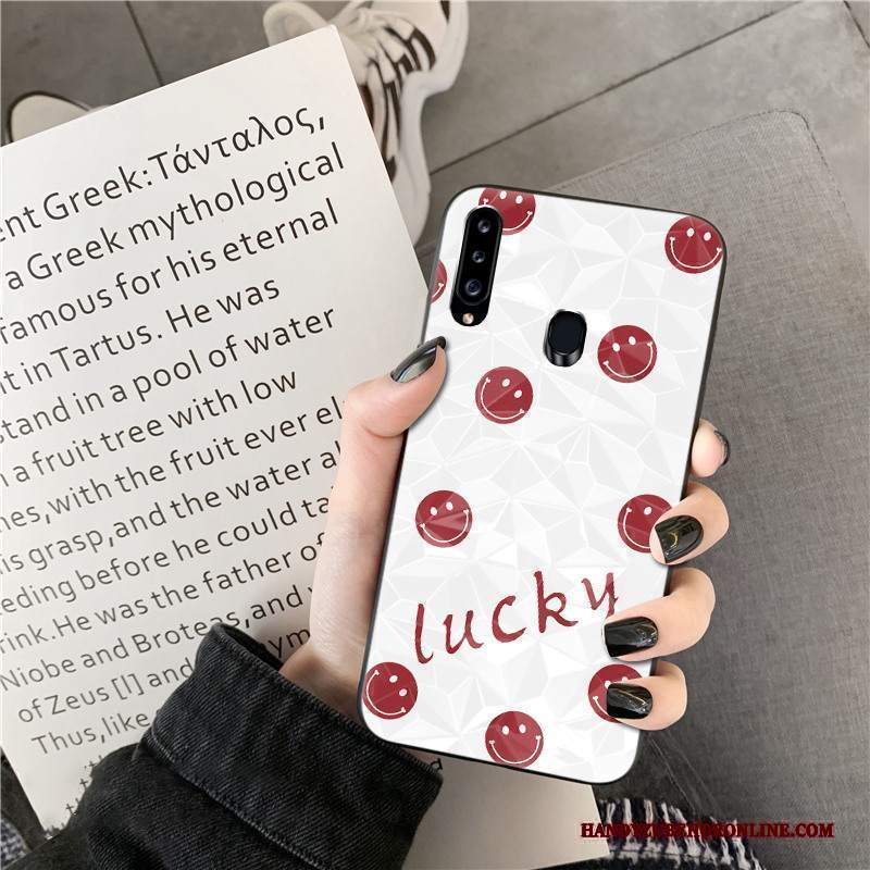 Custodia Samsung Galaxy A20s Di Personalità Net Red, Cover Samsung Galaxy A20s Forma Del Diamante Modello