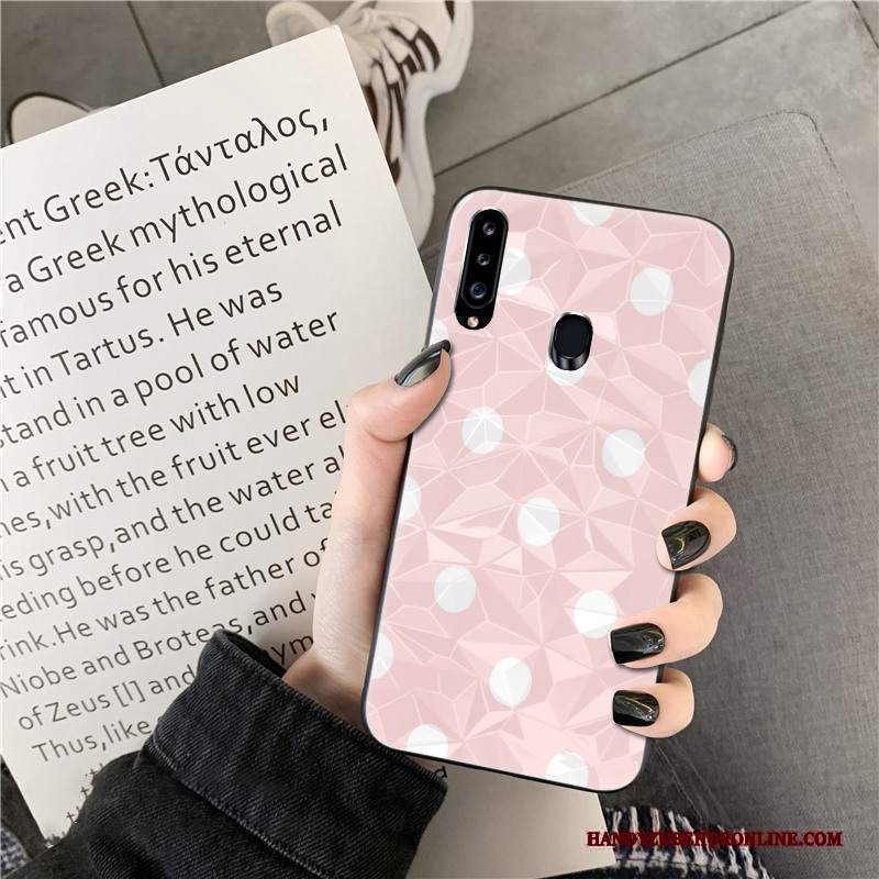 Custodia Samsung Galaxy A20s Di Personalità Net Red, Cover Samsung Galaxy A20s Forma Del Diamante Modello