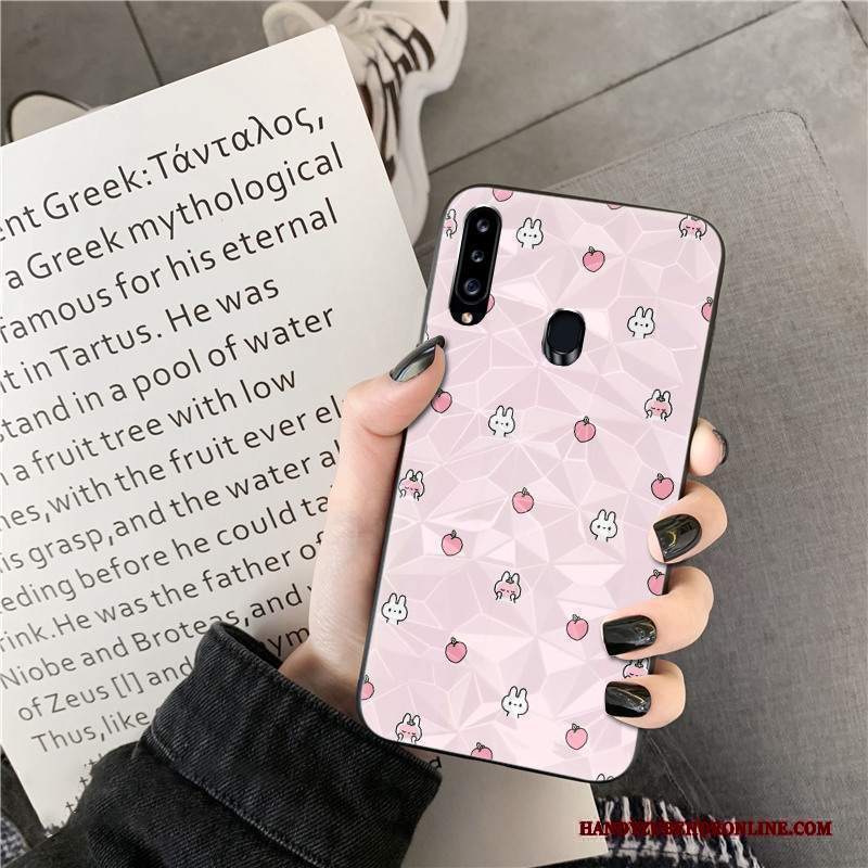 Custodia Samsung Galaxy A20s Di Personalità Net Red, Cover Samsung Galaxy A20s Forma Del Diamante Modello