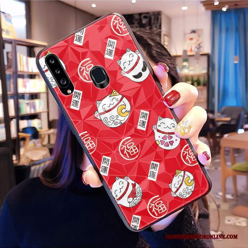 Custodia Samsung Galaxy A20s Modello Ricchezza, Cover Samsung Galaxy A20s Gattino Forma Del Diamante