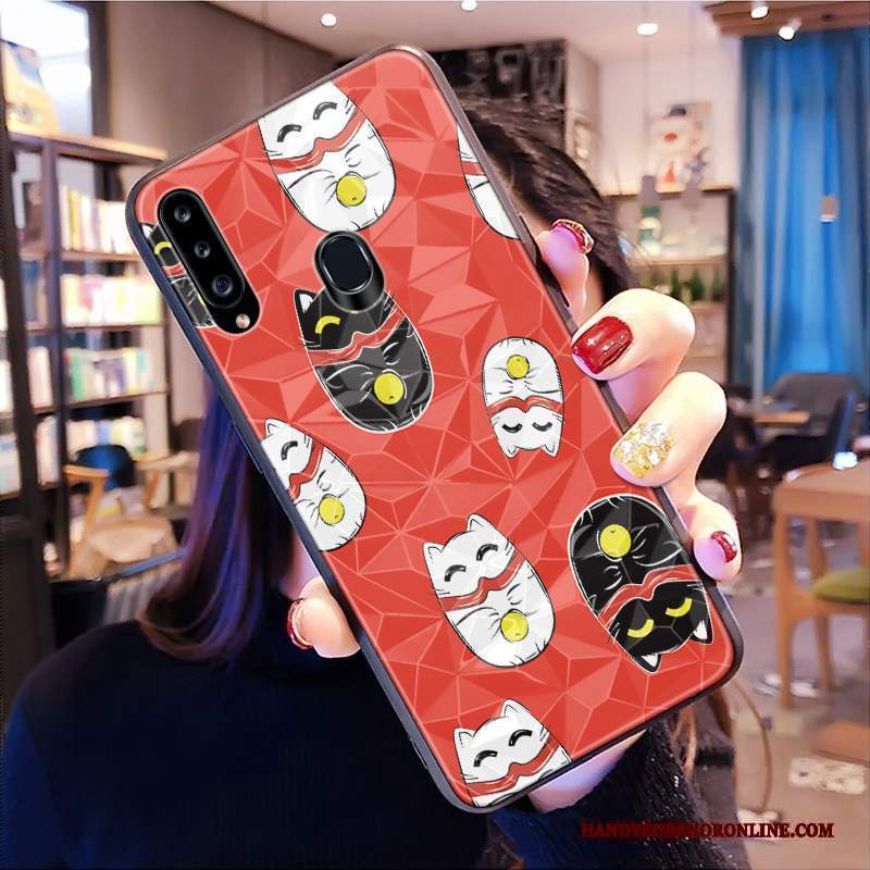 Custodia Samsung Galaxy A20s Modello Ricchezza, Cover Samsung Galaxy A20s Gattino Forma Del Diamante