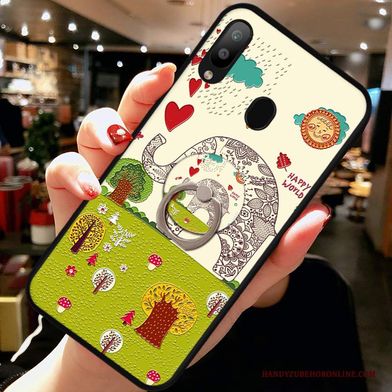 Custodia Samsung Galaxy A40 Silicone Grande Blu, Cover Samsung Galaxy A40 Protezione Morbidotelefono