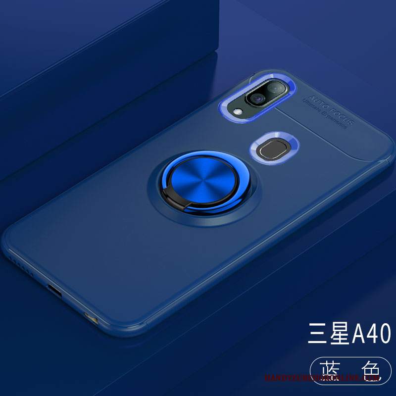Custodia Samsung Galaxy A40 Silicone Nero Tutto Incluso, Cover Samsung Galaxy A40 Creativo Supporto Macchiati