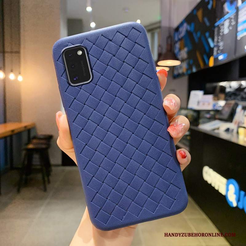 Custodia Samsung Galaxy A41 Moda Nerotelefono, Cover Samsung Galaxy A41 Protezione Pellicola Protettiva Monocromatico