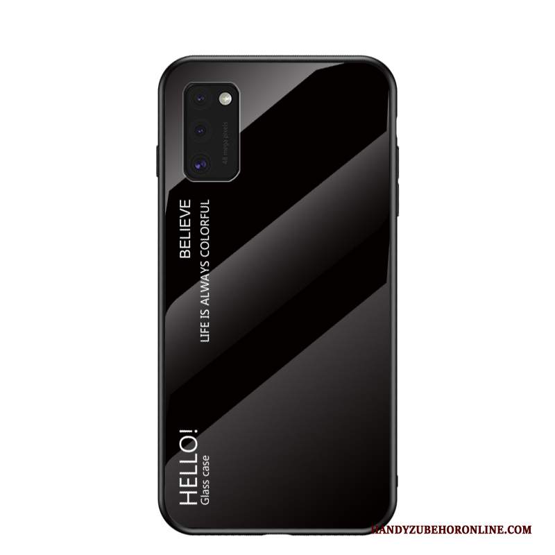Custodia Samsung Galaxy A41 Moda Net Red Vetro, Cover Samsung Galaxy A41 Colore Nuovo Porpora