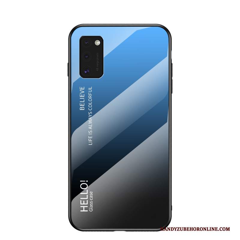 Custodia Samsung Galaxy A41 Moda Net Red Vetro, Cover Samsung Galaxy A41 Colore Nuovo Porpora