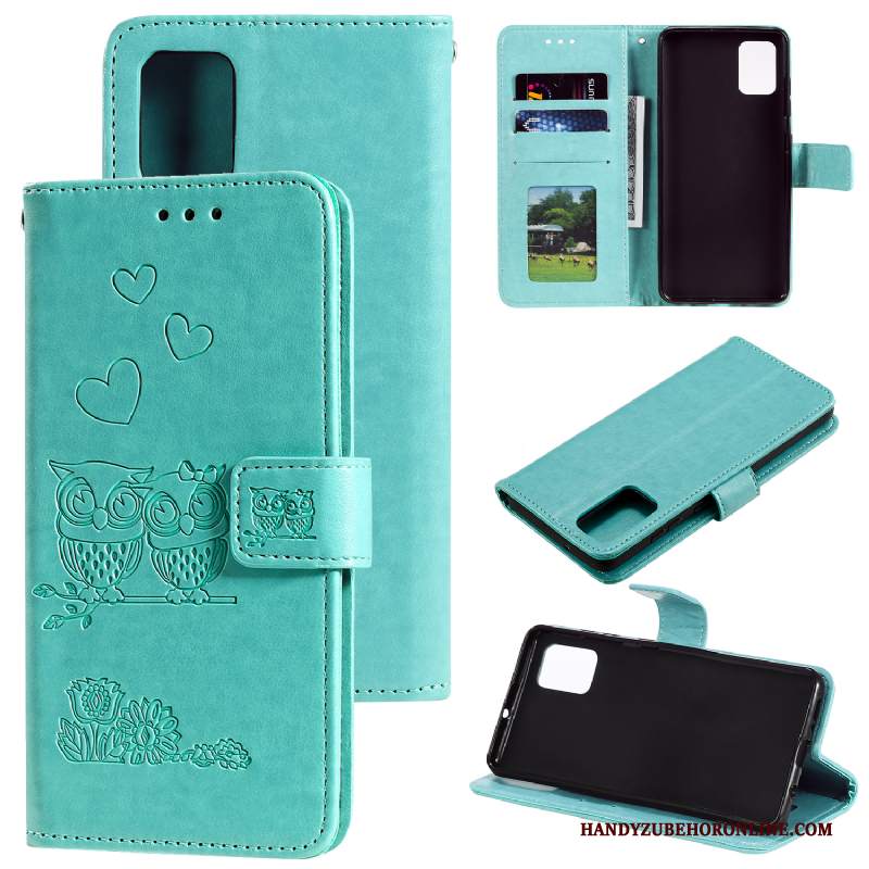 Custodia Samsung Galaxy A41 Pelle Telefono Carta, Cover Samsung Galaxy A41 Protezione Oro Tutto Incluso