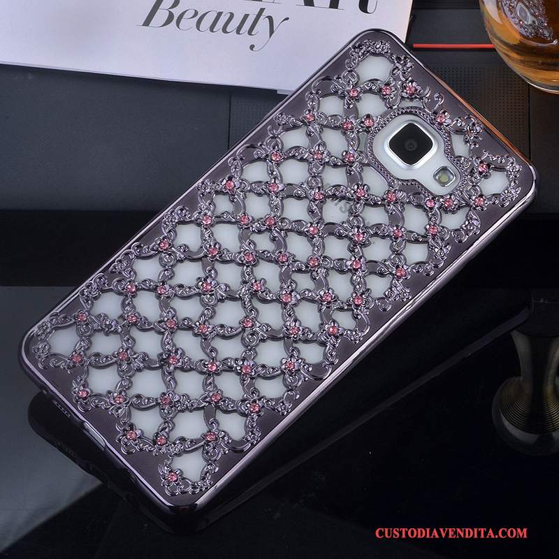 Custodia Samsung Galaxy A5 2016 Silicone Tutto Inclusotelefono, Cover Samsung Galaxy A5 2016 Strass Supporto Rosa