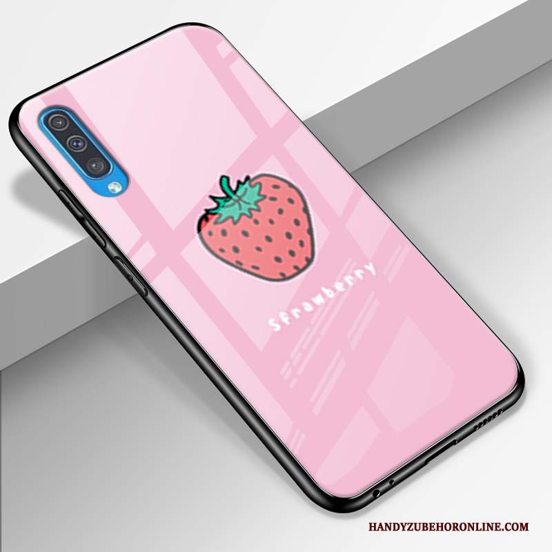 Custodia Samsung Galaxy A50 Cartone Animato Telefono Bello, Cover Samsung Galaxy A50 Silicone Giallo Vetro