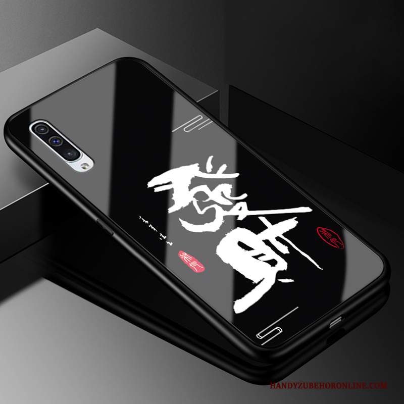 Custodia Samsung Galaxy A50 Creativo Vetro Tutto Incluso, Cover Samsung Galaxy A50 Protezione Nerotelefono