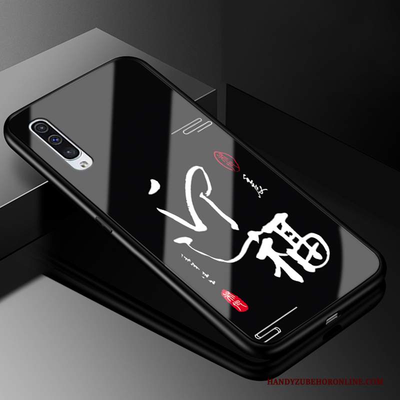 Custodia Samsung Galaxy A50 Creativo Vetro Tutto Incluso, Cover Samsung Galaxy A50 Protezione Nerotelefono