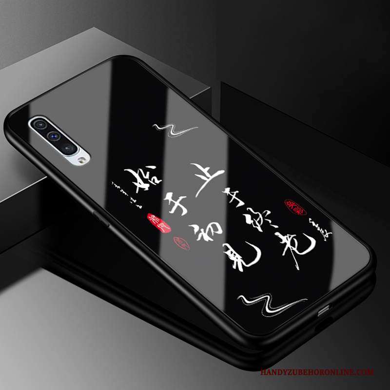 Custodia Samsung Galaxy A50 Creativo Vetro Tutto Incluso, Cover Samsung Galaxy A50 Protezione Nerotelefono