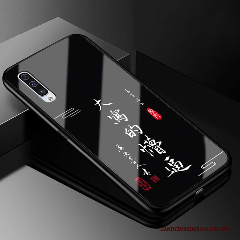 Custodia Samsung Galaxy A50 Creativo Vetro Tutto Incluso, Cover Samsung Galaxy A50 Protezione Nerotelefono