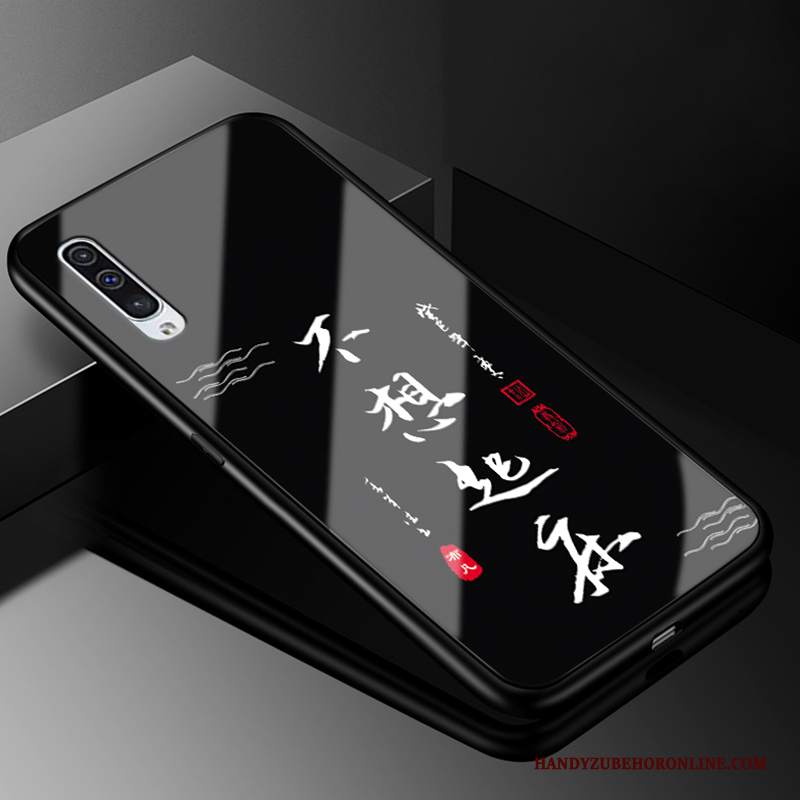 Custodia Samsung Galaxy A50 Creativo Vetro Tutto Incluso, Cover Samsung Galaxy A50 Protezione Nerotelefono