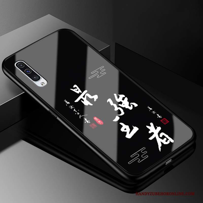 Custodia Samsung Galaxy A50 Creativo Vetro Tutto Incluso, Cover Samsung Galaxy A50 Protezione Nerotelefono