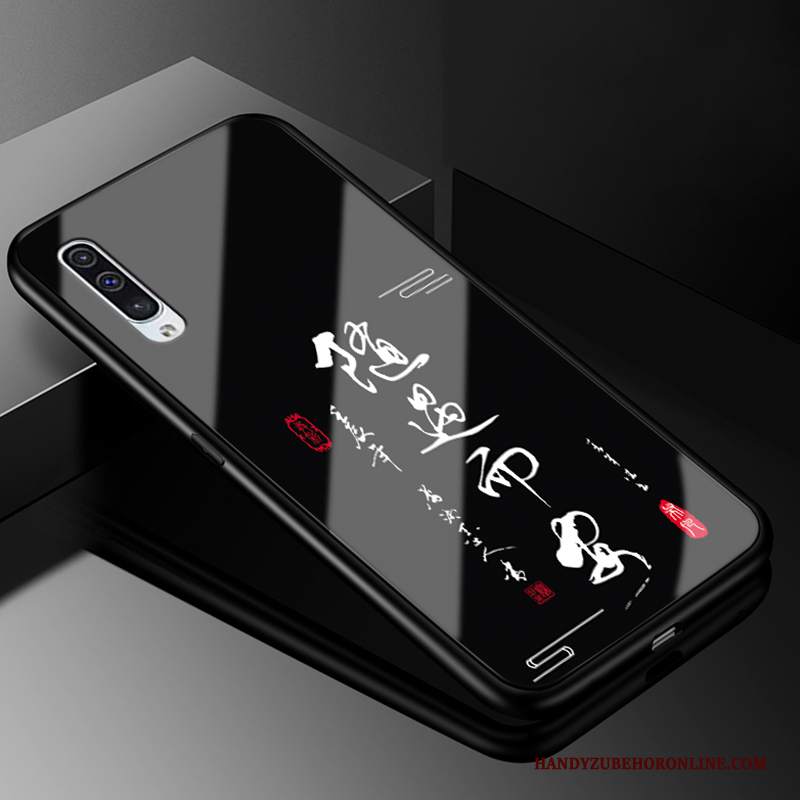 Custodia Samsung Galaxy A50 Creativo Vetro Tutto Incluso, Cover Samsung Galaxy A50 Protezione Nerotelefono