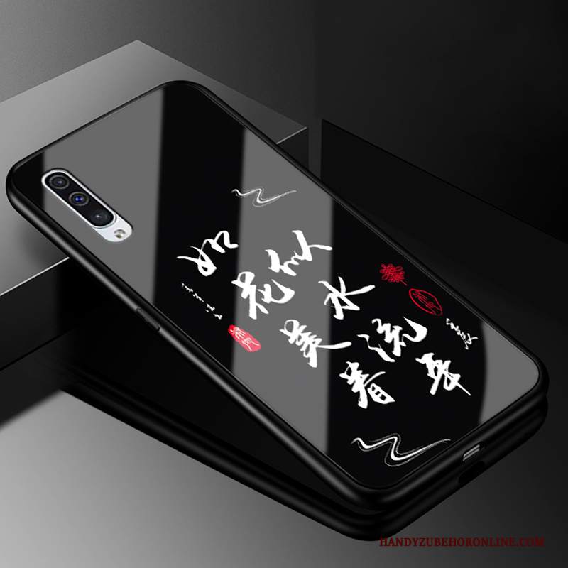 Custodia Samsung Galaxy A50 Creativo Vetro Tutto Incluso, Cover Samsung Galaxy A50 Protezione Nerotelefono