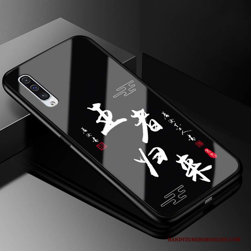 Custodia Samsung Galaxy A50 Creativo Vetro Tutto Incluso, Cover Samsung Galaxy A50 Protezione Nerotelefono