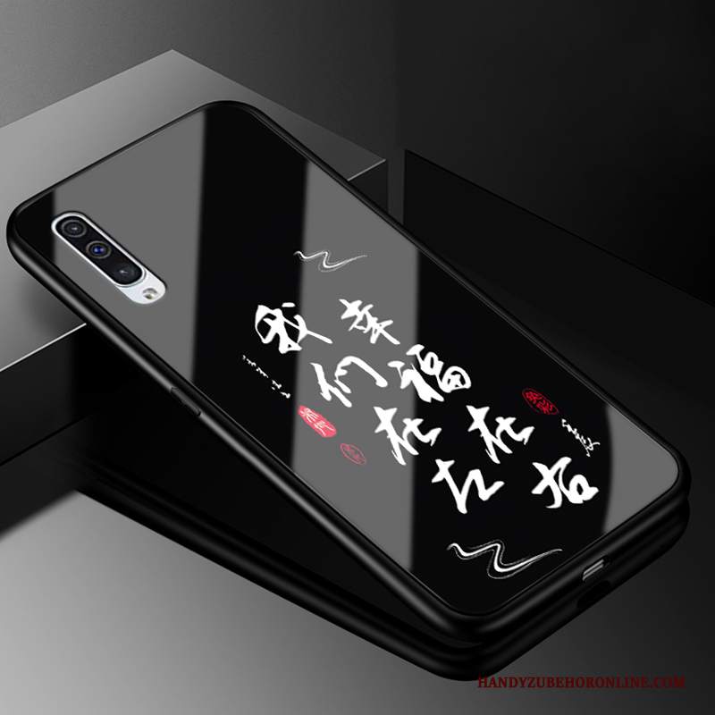 Custodia Samsung Galaxy A50 Creativo Vetro Tutto Incluso, Cover Samsung Galaxy A50 Protezione Nerotelefono