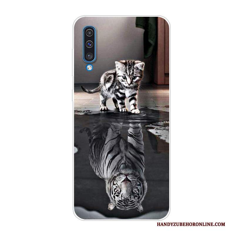 Custodia Samsung Galaxy A50 Silicone Telefono Nero, Cover Samsung Galaxy A50 Tutto Incluso Tendenza