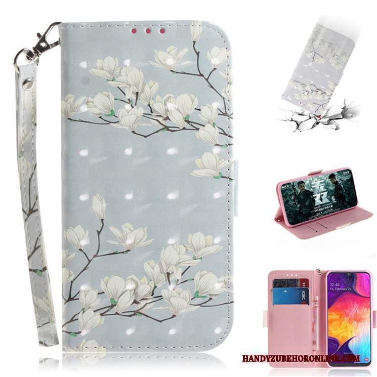 Custodia Samsung Galaxy A50s Pelle Rosa Anti-caduta, Cover Samsung Galaxy A50s Protezione Telefono Morbido
