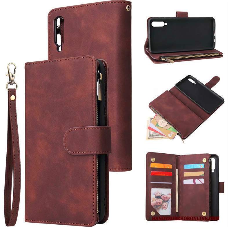 Custodia Samsung Galaxy A50s Portafoglio Telefono Blu, Cover Samsung Galaxy A50s Pelle Anti-caduta