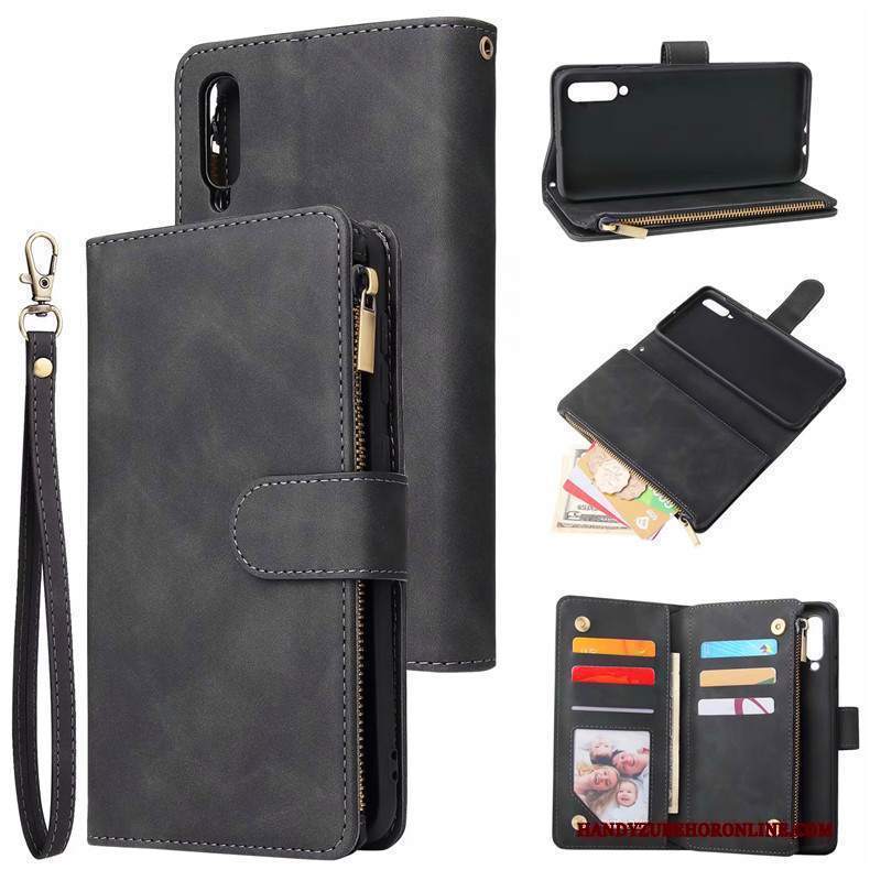 Custodia Samsung Galaxy A50s Portafoglio Telefono Blu, Cover Samsung Galaxy A50s Pelle Anti-caduta