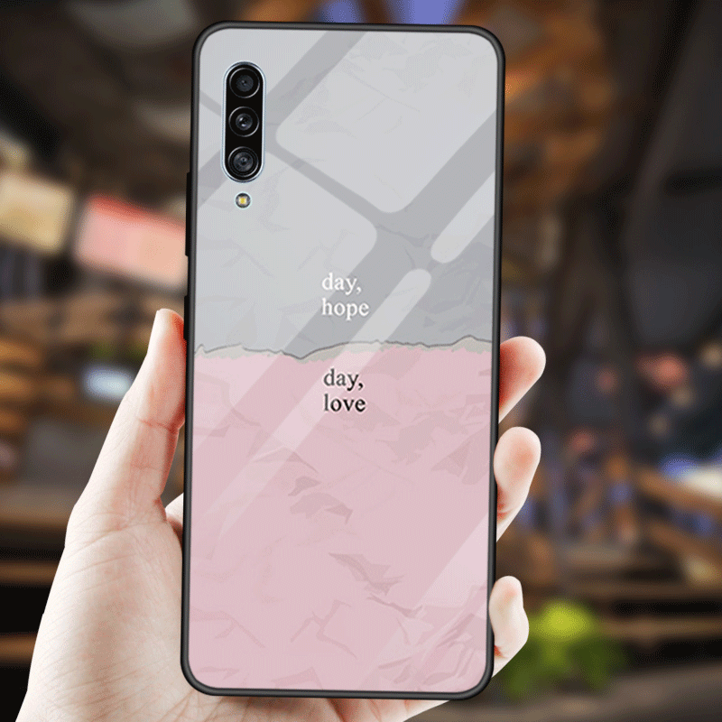 Custodia Samsung Galaxy A50s Protezione Gradiente Amanti, Cover Samsung Galaxy A50s Moda Personalizza Nero