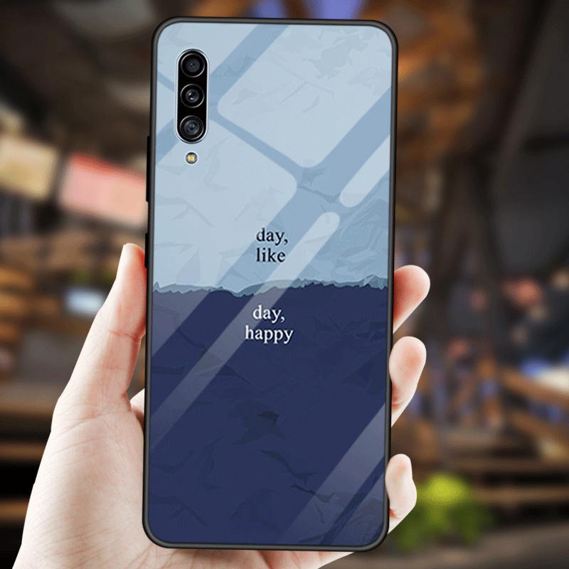 Custodia Samsung Galaxy A50s Protezione Gradiente Amanti, Cover Samsung Galaxy A50s Moda Personalizza Nero