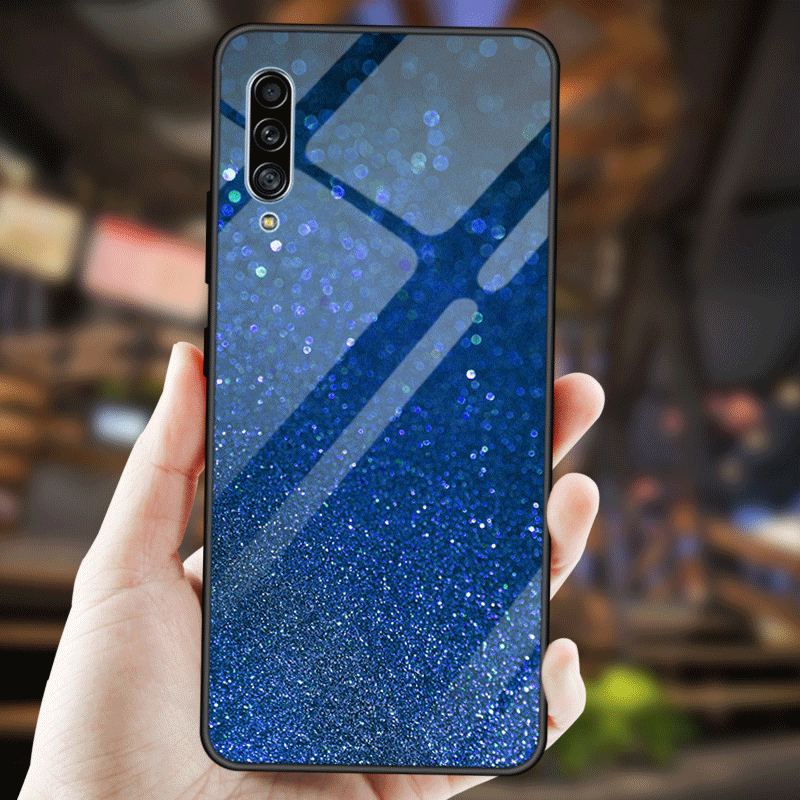 Custodia Samsung Galaxy A50s Protezione Gradiente Amanti, Cover Samsung Galaxy A50s Moda Personalizza Nero