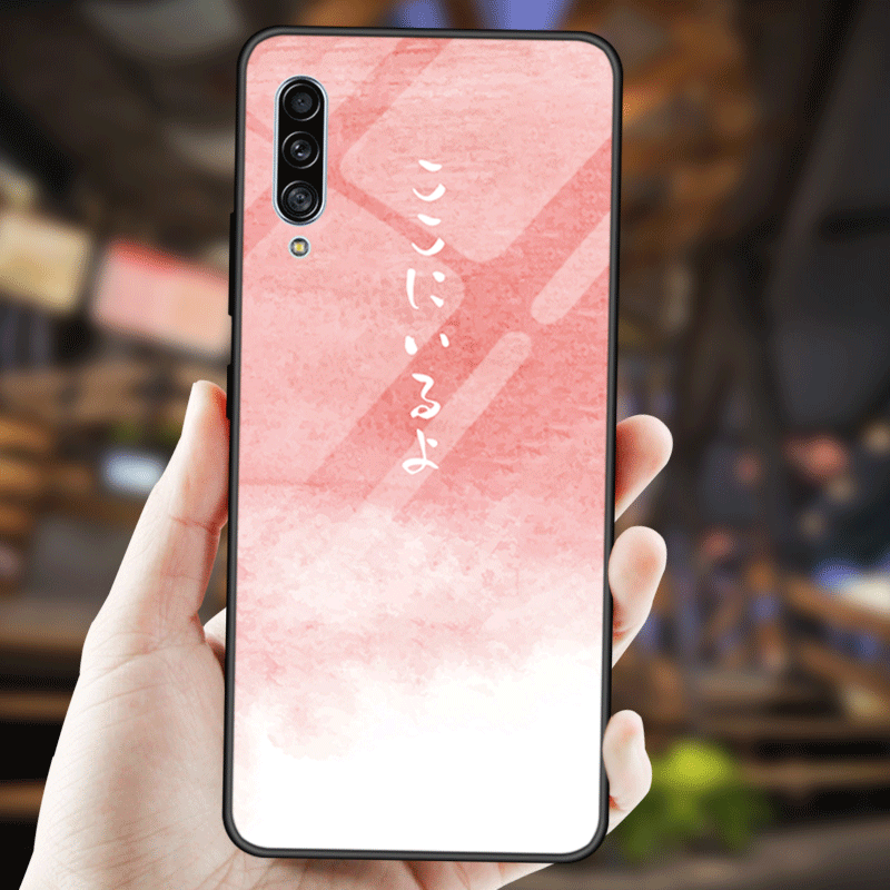 Custodia Samsung Galaxy A50s Protezione Gradiente Amanti, Cover Samsung Galaxy A50s Moda Personalizza Nero