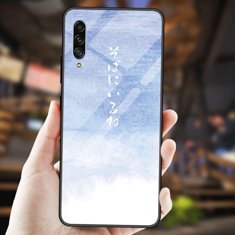Custodia Samsung Galaxy A50s Protezione Gradiente Amanti, Cover Samsung Galaxy A50s Moda Personalizza Nero