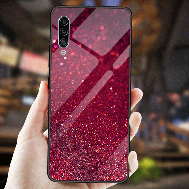 Custodia Samsung Galaxy A50s Protezione Gradiente Amanti, Cover Samsung Galaxy A50s Moda Personalizza Nero