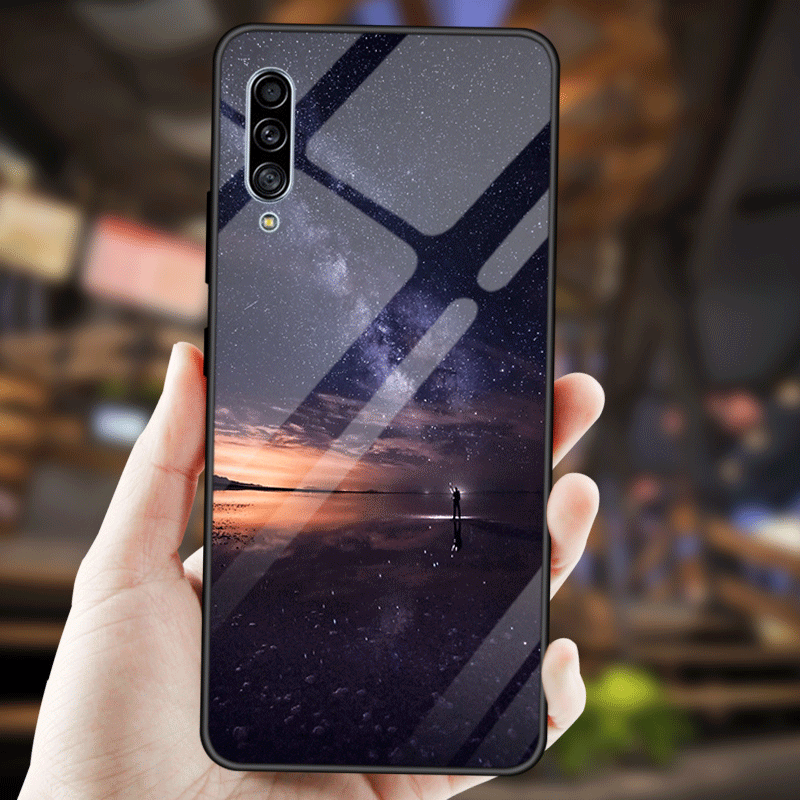 Custodia Samsung Galaxy A50s Protezione Gradiente Amanti, Cover Samsung Galaxy A50s Moda Personalizza Nero