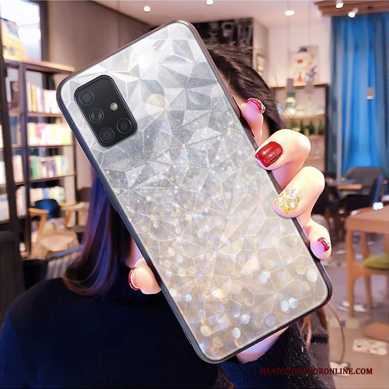 Custodia Samsung Galaxy A51 Protezione Forma Del Diamantetelefono, Cover Samsung Galaxy A51 Modello Tridimensionale