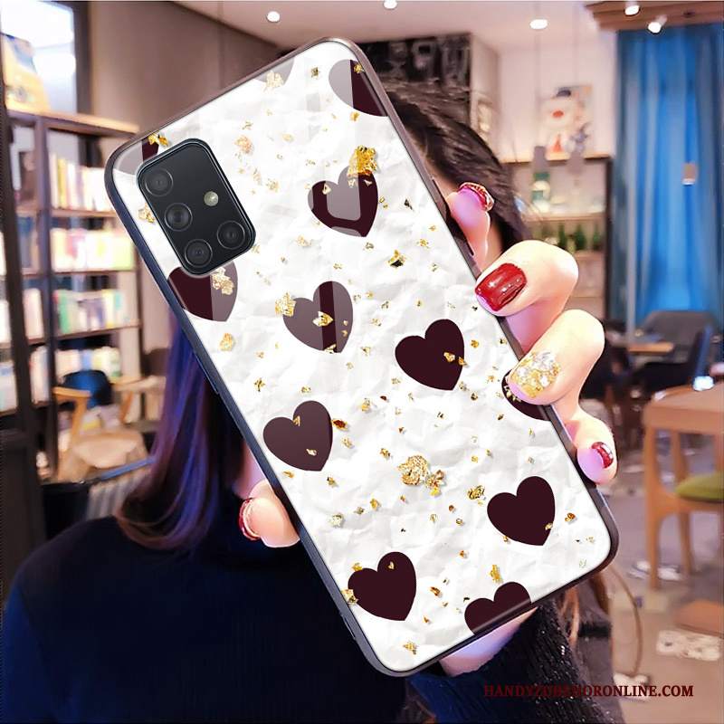 Custodia Samsung Galaxy A51 Protezione Ornamenti Appesi Rosa, Cover Samsung Galaxy A51 Vetrotelefono